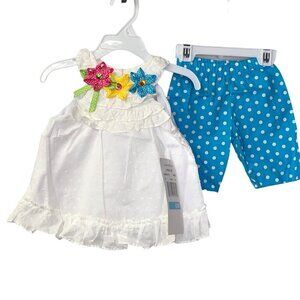 RARE EDITION 2 PCS SET OUTFIT DRESS & BOTTOM  6MOS NEW WITH‎ TAG